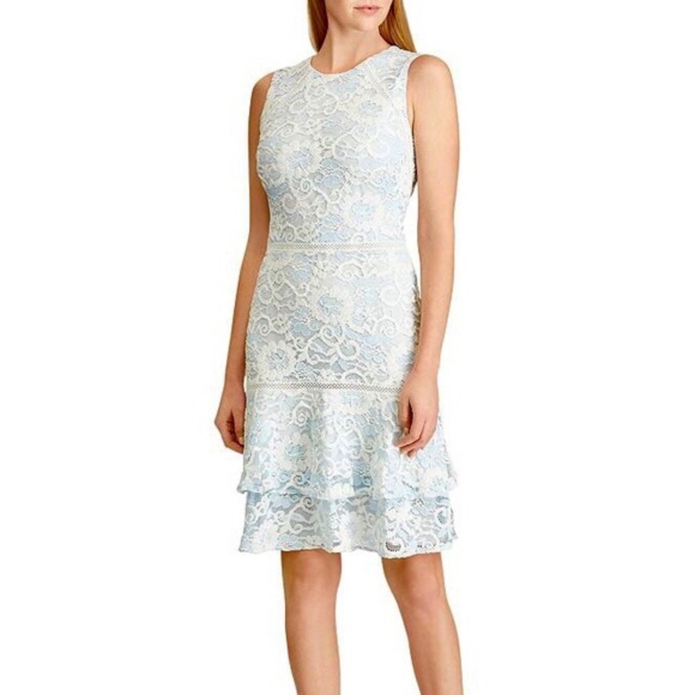 Ralph Lauren White Blue Lace Dress